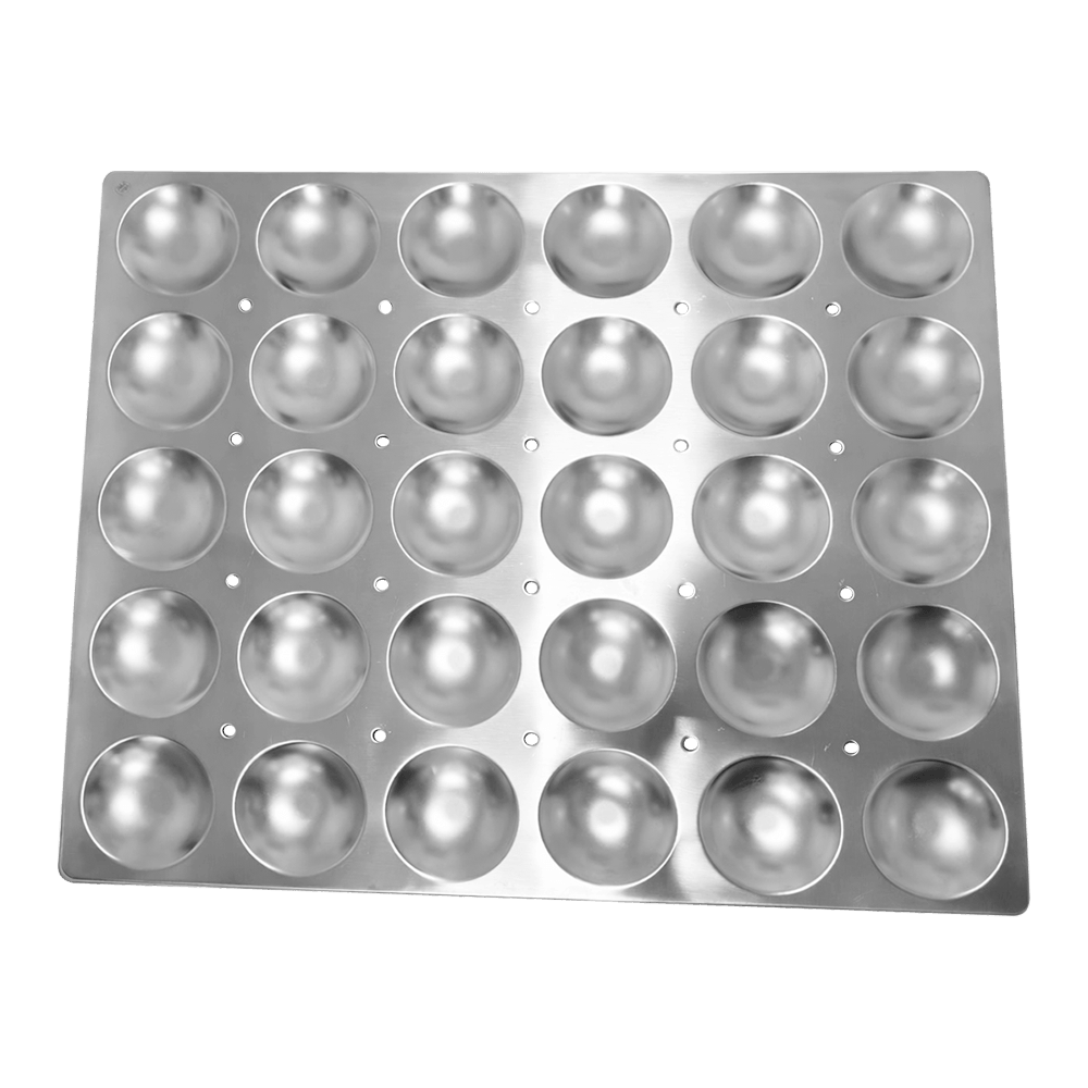 Stainless Steel 2/1 Idli Tray for Combi Oven, 30 Idlis, 3.5" Diameter, 25.6" x 20.8", SS 304