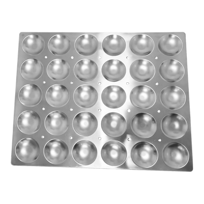 Stainless Steel 2/1 Idli Tray for Combi Oven, 30 Idlis, 3.5" Diameter, 25.6" x 20.8", SS 304