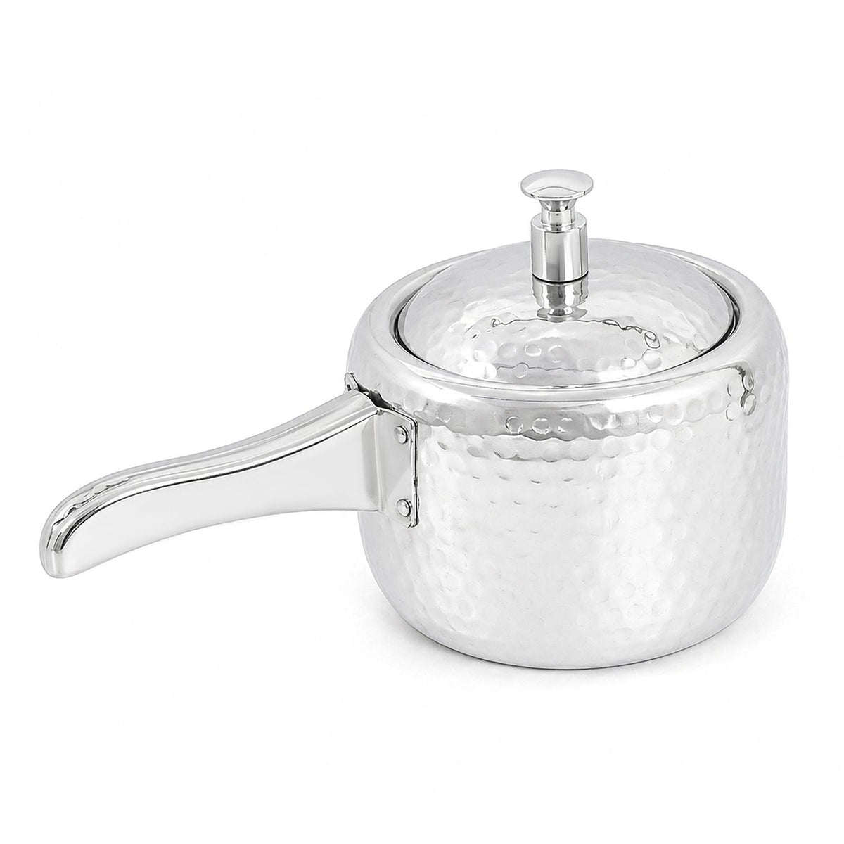 Stainless Steel Hammered Serving Cooker with Lid, 1000ml